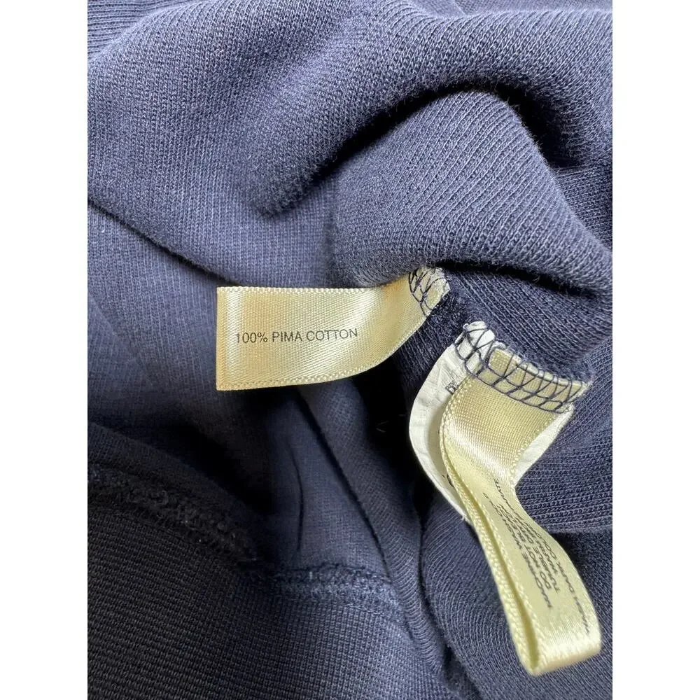 Cutter & Buck Large Navy Blue Men’s 1/4 zip Pullover Pima Cotton Preppy